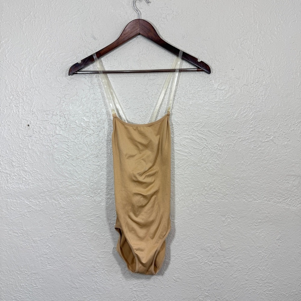 Natalie Dancewear Leotard Bodysuit Small Nude Tan Adjustable Shaping Costume